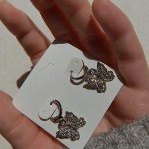 Butterfly Huggie Hoops